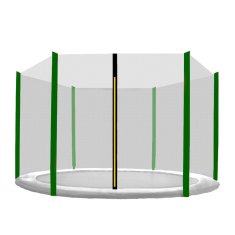 Inlea zunanja zaščitna mreža za trampolin premera 250 cm za 6 palic - temno zelena
