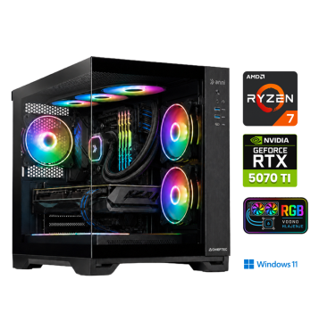Anni Gamer Elite računalnik, AMD Ryzen 7 9800X3D, 64GB, SSD2TB, RTX 5070 Ti, W11H