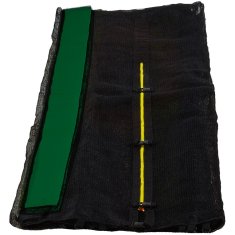 Inlea zunanja zaščitna mreža za trampolin PREMIUM jump s skupnim premerom 305 cm za 6 stebrov - črna/temno zelena