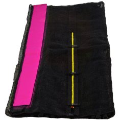 Inlea zunanja zaščitna mreža za trampolin PREMIUM jump s skupnim premerom 305 cm za 6 stebrov - črna/roza