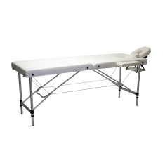 Inlea zložljiva masažna miza iz dveh delov z aluminijastimi nogami relax - bela