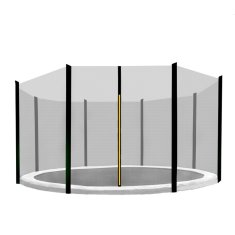 Inlea zunanja zaščitna mreža za trampolin PREMIUM jump premera 430 cm za 8 stebrov - črna