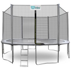 Inlea PREMIUM jump trampolin 400 cm z zunanjo zaščitno mrežo - siva