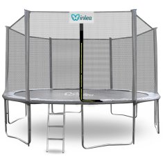 Inlea PREMIUM jump trampolin 430 cm z zunanjo zaščitno mrežo - siva