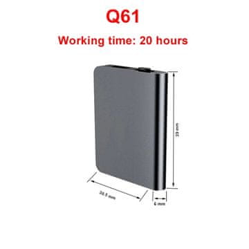 KJB KJB Q61 digitalni diktafon z glasovno aktivacijo, 8 GB