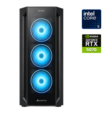 Anni Gamer Extreme računalnik, Intel Core i5-14400F, 32GB, SSD2TB, RTX 5070, FreeDOS