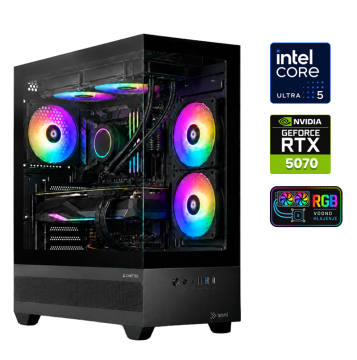 Anni Gamer Extreme računalnik, Intel Core Ultra 5 225F, 32GB, SSD2TB, RTX 5070, FreeDOS