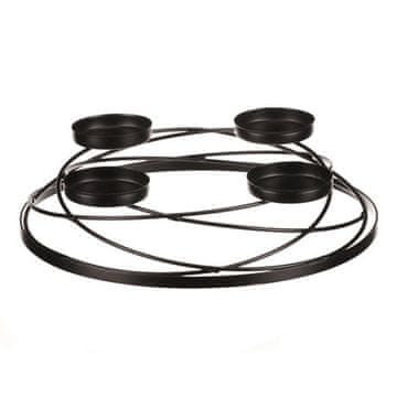 Autronic Svečnik UM 0969BK Metal candlestick - Advent, black color