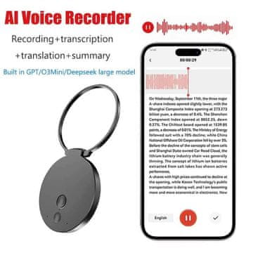 KJB Mini Magnetic Voice Recorder Keychain 128 GB