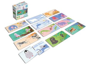 KukiKuk 80036 Véééééliké puzzle duo Kje živijo živali