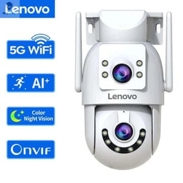 KJB Lenovo X6 4K WiFi PTZ kamera z dvema objektivoma 4 MP / kartica 64 GB / EU-vtič