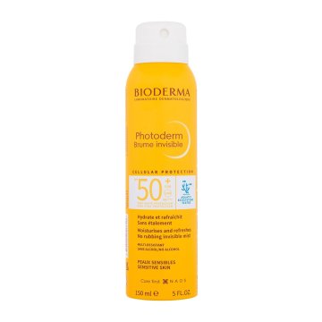 Bioderma Photoderm Invisible Mist SPF50+ vodoodporna, vlažilna in osvežilna meglica za zaščito pred soncem 150 ml