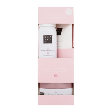 Rituals The Ritual Of Sakura 3 Renewing Bestsellers darilni set pena za prhanje 50 ml + krema za prhanje 70 ml + piling za telo 125 g za ženske