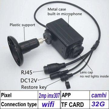 KJB Brezžična IP kamera IMX307 starlight 2 MP z barvnim nočnim vidom WiFi z 32 GB