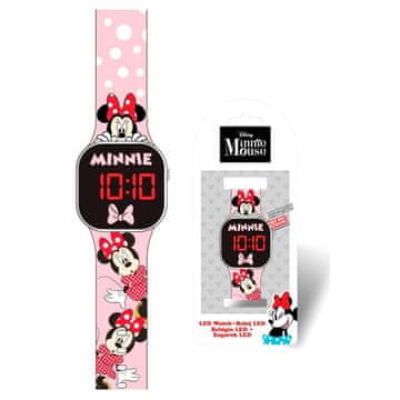 Northix Minnie Mouse LED ura za otroke, nastavljiv pas