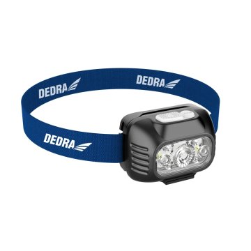 slomart Dedra L1014 Naglavna svetilka, 650 lm, belo/rdeče, aku