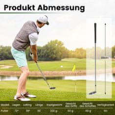 Northix Sekalnik za golf 89 cm - glava iz nerjavečega jekla, nedrseč oprijem
