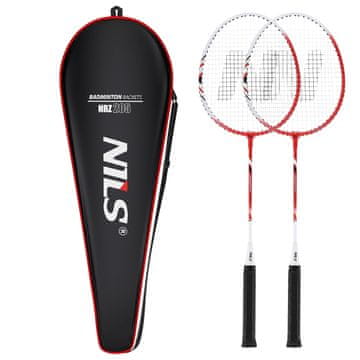 Northix Komplet za badminton z aluminijastimi loparji in pokrovom