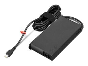 Lenovo ThinkPad Mobile Workstation 180W USB-C GaN tanek AC napajalnik - EU, črn, 3-letna garancija