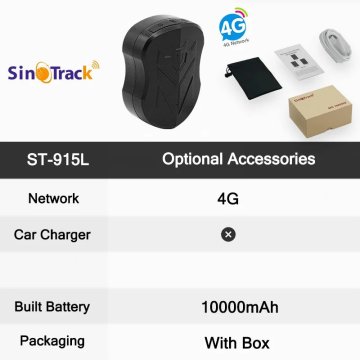 KJB Vodoodporni avtomobilski GPS sledilnik z baterijo 10000 mAh ST915 4G s škatlo