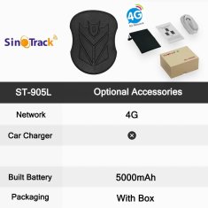 KJB Vodoodporni avtomobilski GPS sledilnik z baterijo 10000 mAh ST905 4G s škatlo