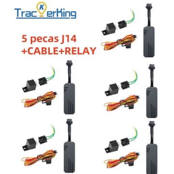 KJB Komplet petih GPS sledilnikov J14 s sledenjem v realnem času 5 × J14 z relejem