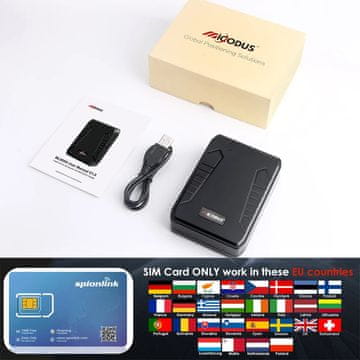 KJB Magnetni GPS sledilnik 4G z baterijo 10000 mAh in zaščito IP65 ML808G s kartico EU