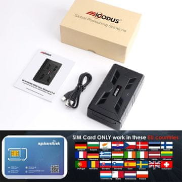 KJB Magnetni GPS sledilnik 4G za vozila z baterijo 10000 mAh ML910G s kartico EU