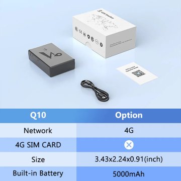 KJB GPS sledilnik 4G za vozila z magnetom in opozorili območja Q10