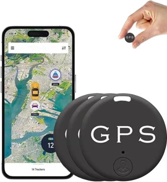 KJB Mini magnetni GPS lokator za vozila in predmete 3 kosi, črni