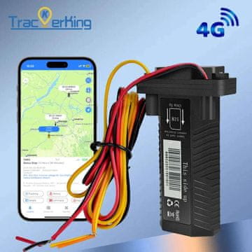 KJB GPS sledilnik za vozila z zaznavanjem ACC in izklopom motorja 4G/2G, žična izvedba, 1 kos