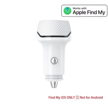 KJB Avtomobilski polnilnik USB-A in USB-C z lokatorjem Bela, za Apple