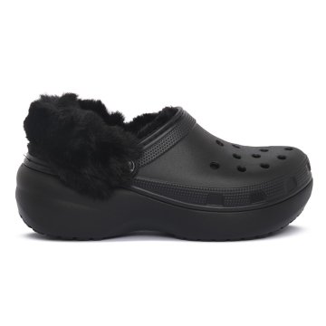 Crocs Čevlji Crocs Classic Platform Fuzz Lined 212854BLK