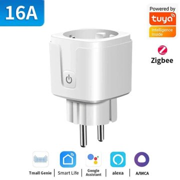 KJB Pametna vtičnica Wi-Fi ali Zigbee z merjenjem porabe Zigbee 16 A, merjenje porabe