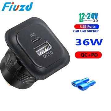 KJB Univerzalni polnilnik za motorna kolesa in avtomobile z dvema priključkoma USB za 12–24 V 003