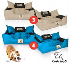AIO FACTORY Pasja postelja KINGDOG 75x65 cm personalizirana vodoodporna rjava