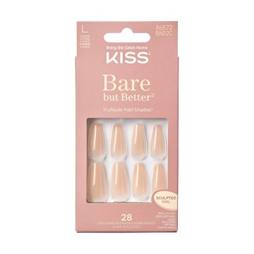 KISS Prilepljeni nohti Bare but Better Nails - Nude Drama 28 kosov