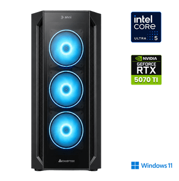 Anni Gamer Extreme računalnik, Intel Core Ultra 5 245KF, 32GB, SSD2TB, RTX 5070 Ti, W11H