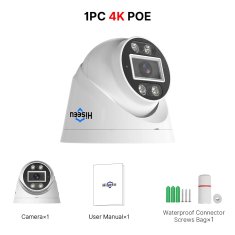 KJB PoE kupolasta varnostna kamera 5 MP / 8 MP z zaznavanjem obrazov 8 MP 4K, 1 kamera, PoE