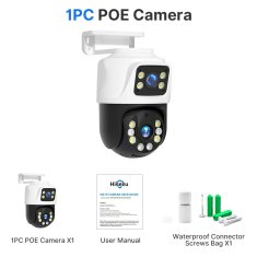 KJB PoE IP varnostna kamera PTZ z dvojnim objektivom 3 MP + 3 MP HS616B-P, 3 MP + 3 MP, brez vtiča