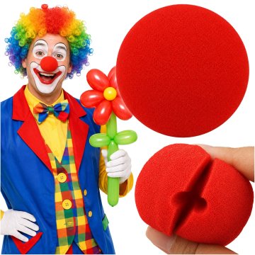 Korbi Rdeč penasti nos za kostum klovna