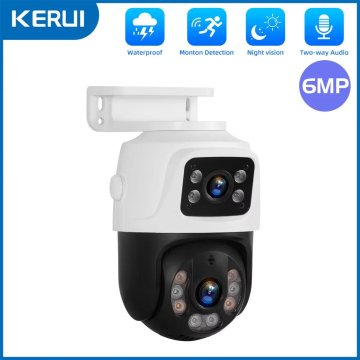 KJB Zunanja PTZ IP kamera PoE 6 MP z zaznavanjem oseb 6 MP, bela kamera PoE, objektiv 3,6 mm