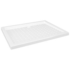 Vidaxl Tuš kad s pikami bela 90x70x4 cm ABS