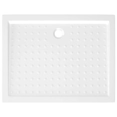 Vidaxl Tuš kad s pikami bela 90x70x4 cm ABS