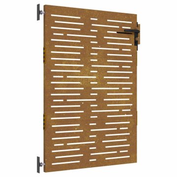 Vidaxl Vrtna vrata 85x150 cm iz kortenskega jekla kvadratne oblike