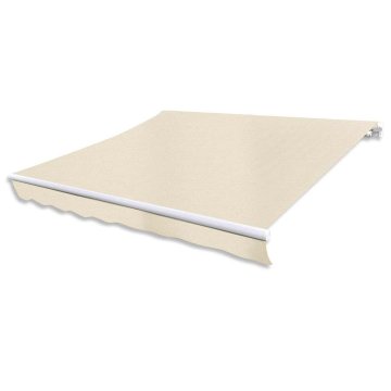 Vidaxl Ročna tenda 3 x 2,5 m Krem 100% poliester