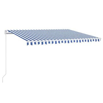 Vidaxl Ročna tenda s solarnimi LED lučkami 4,5 x 3,5 m