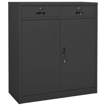 Vidaxl Pisarniška omara antracitna 90x40x102 cm jeklo
