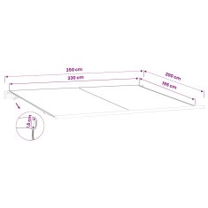 Vidaxl Nadomestno platno za tendo Antracit 350 x 200 cm Poliester