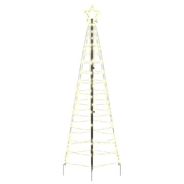 Vidaxl LED božično drevo z zemeljskimi ostrimi Toplo bela 250 cm elezo